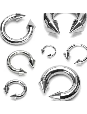 Piercing fer à cheval cônes