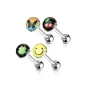 Lot de 4 Piercing langue Logos Smiley