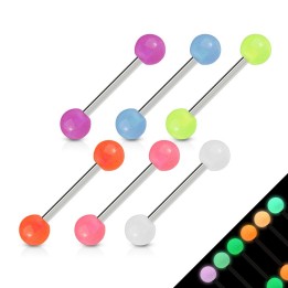 Lot de 6 Piercing langue Glow in the Dark
