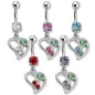 Piercing Nombril Pendentif Coeur et Cerise