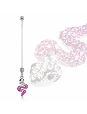 Piercing nombril de grossesse serpent gemmes