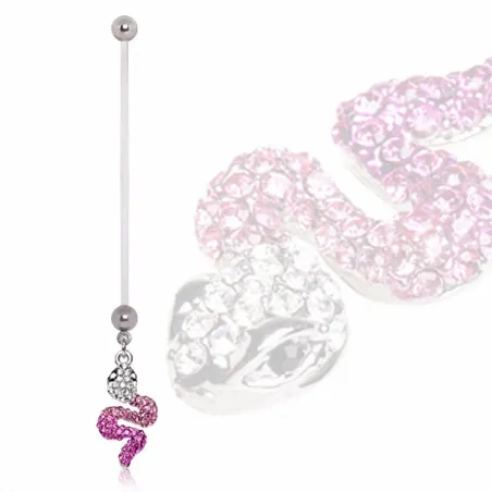 Piercing nombril de grossesse serpent gemmes