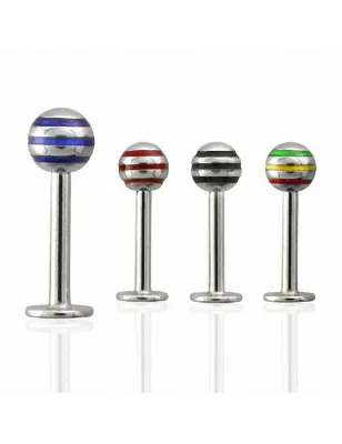 Piercing labret BioFlex étoile argentée