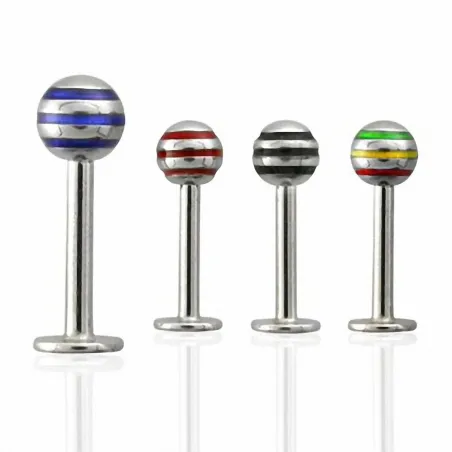 Piercing labret BioFlex étoile argentée