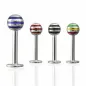Piercing labret lèvre boule striée