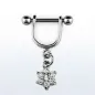 Piercing hélix acier pendentif fleur