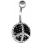 Piercing nombril Crystal Evolution Swarovski Peace