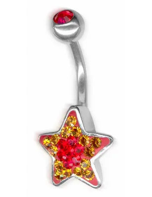 Piercing nombril Crystal Evolution Swarovski étoile