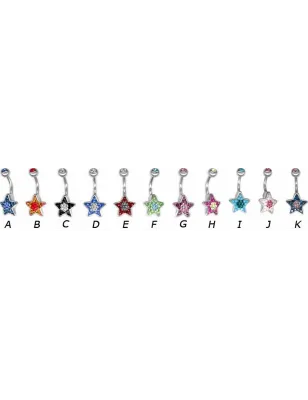 Piercing nombril Crystal Evolution Swarovski étoile