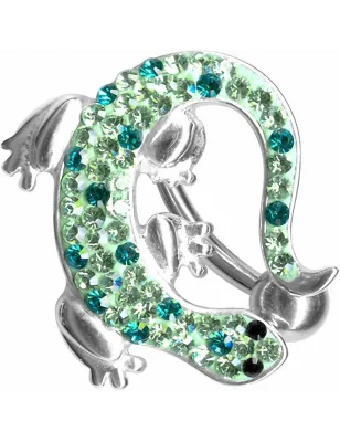 Piercing nombril inversé Crystal Evolution Swarovski Lézard