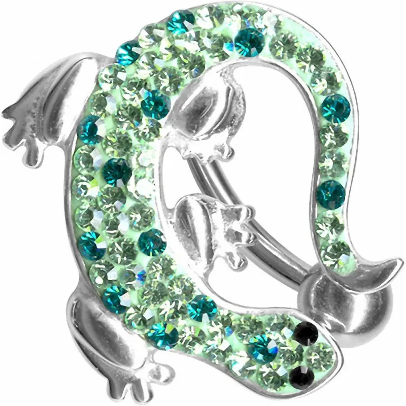 Piercing nombril inversé Crystal Evolution Swarovski Lézard