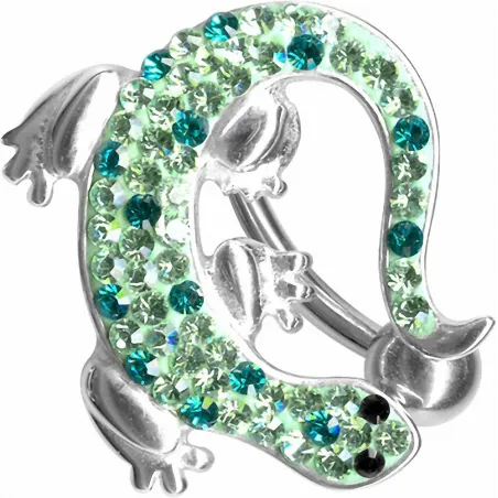 Piercing nombril inversé Crystal Evolution Swarovski Lézard