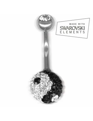 Piercing nombril Crystal Evolution Swarovski Yin et Yang