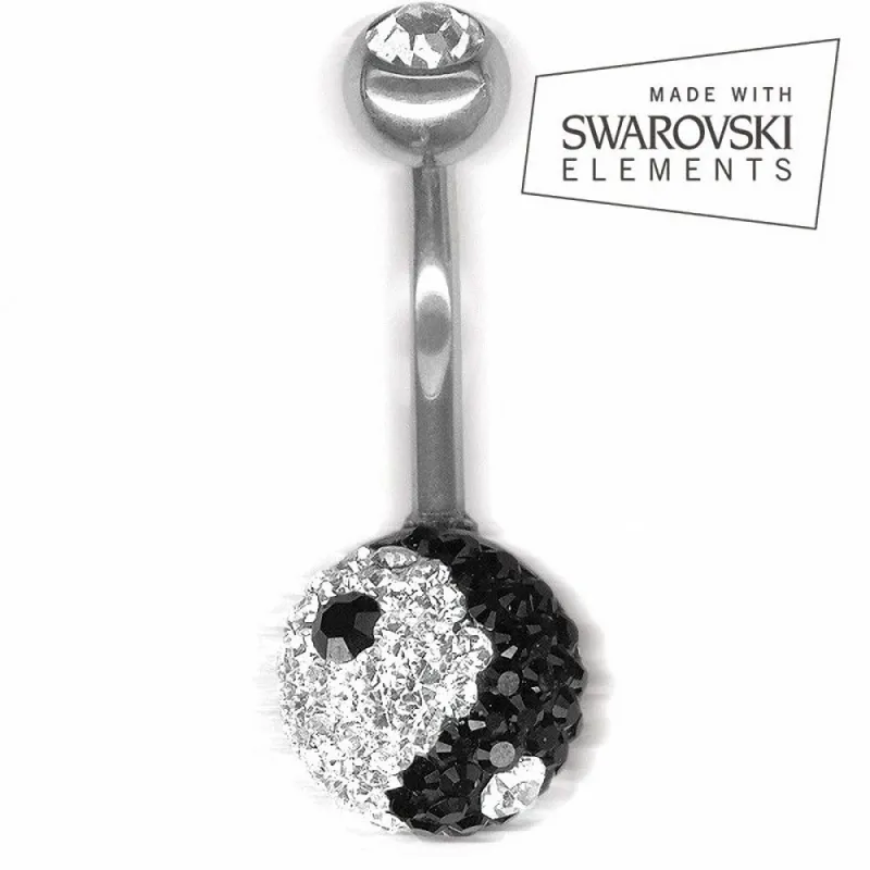 Piercing nombril Crystal Evolution Swarovski Yin et Yang