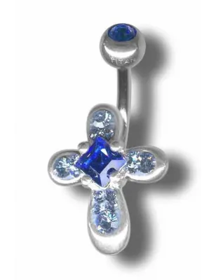 Piercing nombril Crystal Evolution Croix Swarovski