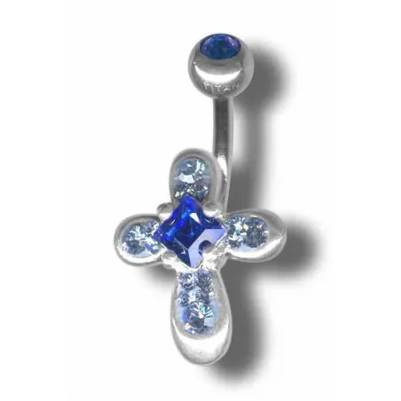 Piercing nombril Crystal Evolution Croix Swarovski