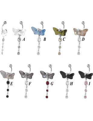 Piercing nombril Crystal Evolution Libellule Swarovski