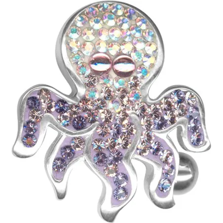 Piercing nombril Crystal Evolution Swarovski Pieuvre