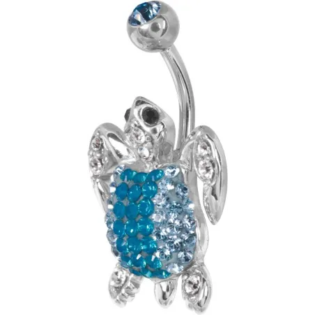Piercing nombril Crystal Evolution Swarovski Tortue turquoise