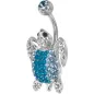 Piercing nombril Crystal Evolution Swarovski Tortue turquoise