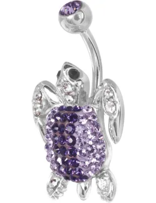 Piercing nombril Crystal Evolution Swarovski Tortue tanzanite