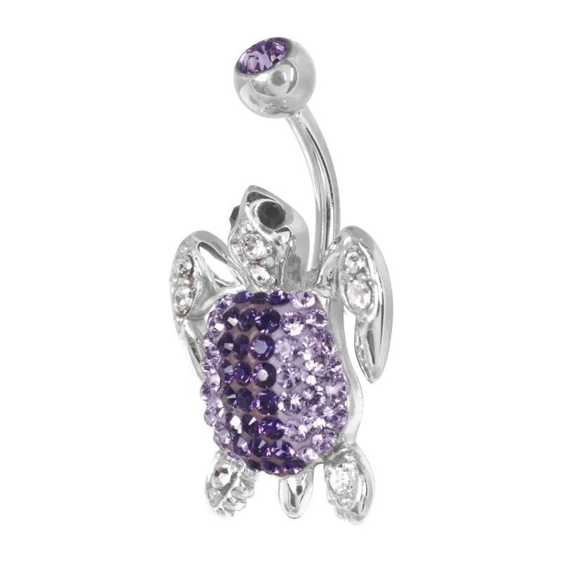 Piercing nombril Crystal Evolution Swarovski Tortue tanzanite