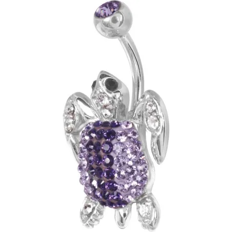 Piercing nombril Crystal Evolution Swarovski Tortue tanzanite