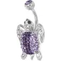 Piercing nombril Crystal Evolution Swarovski Tortue tanzanite