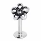 Piercing labret fleur antique