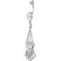 Piercing nombril Crystal Evolution Swarovski Coeur et Goutte