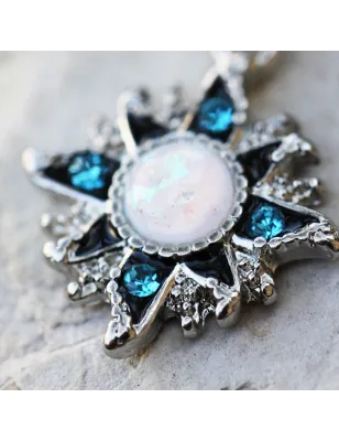 Piercing nombril soleil opale blanche