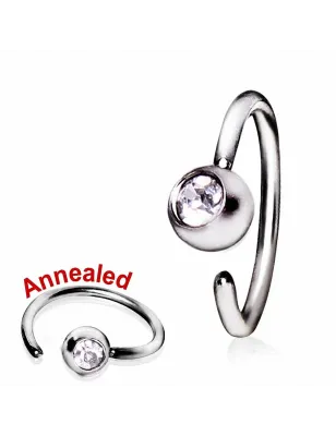 Piercing nez anneau avec strass