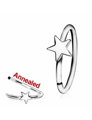 Piercing nez anneau avec étoile