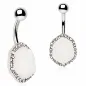 Piercing nombril pierre druse blanche