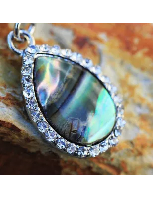 Piercing nombril larme nacre abalone