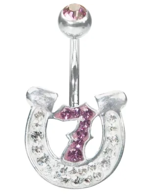 Piercing nombril Crystal Evolution Swarovski Lucky 7 Rose