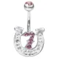 Piercing nombril Crystal Evolution Swarovski Lucky 7 Rose