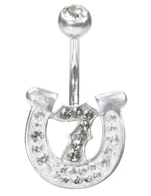 Piercing nombril Crystal Evolution Swarovski Lucky 7 Blanc