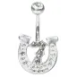 Piercing nombril Crystal Evolution Swarovski Lucky 7 Blanc