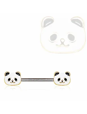 Piercing téton panda dorés
