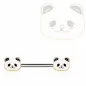 Piercing téton panda dorés