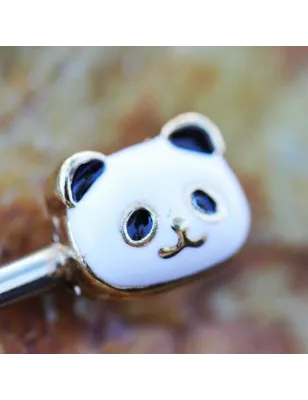 Piercing téton panda dorés