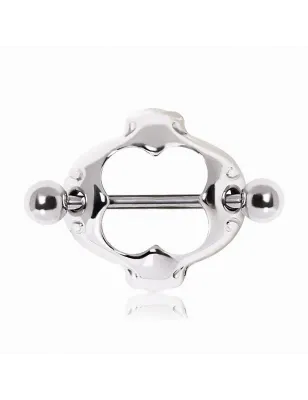 Piercing téton bouclier trèfle