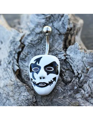 Piercing nombril masque de Pierrot