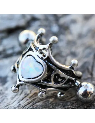 Piercing oreille cartilage hélix manchette couronne médiévale