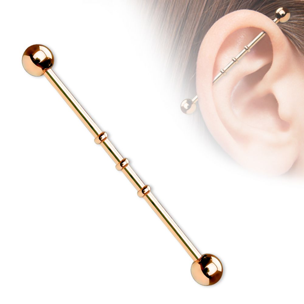 AceFun Industrial Barbell Acier Chirurgical Cartilage Boucle d'oreille Corps Piercing Bijoux 38mm