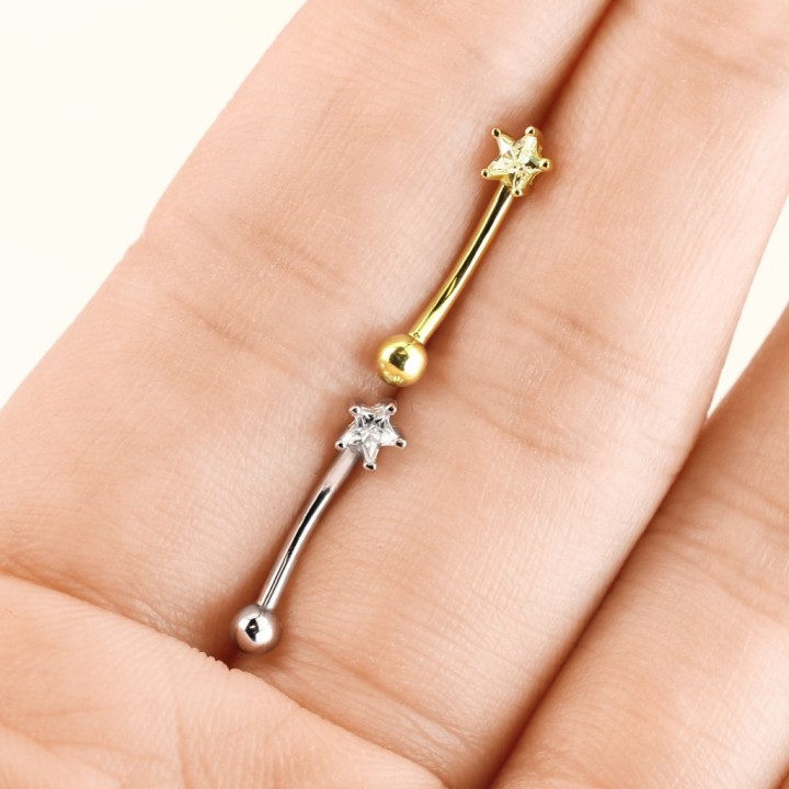 Piercing arcade étoile Or jaune 14 Carats