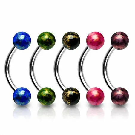 Piercing arcade Billes acrylique "Fossiles" - Bijou Piercing pour Arcade