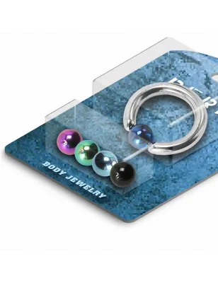Pack Piercing anneau boules titane