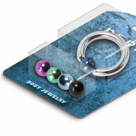Pack Piercing anneau boules titane